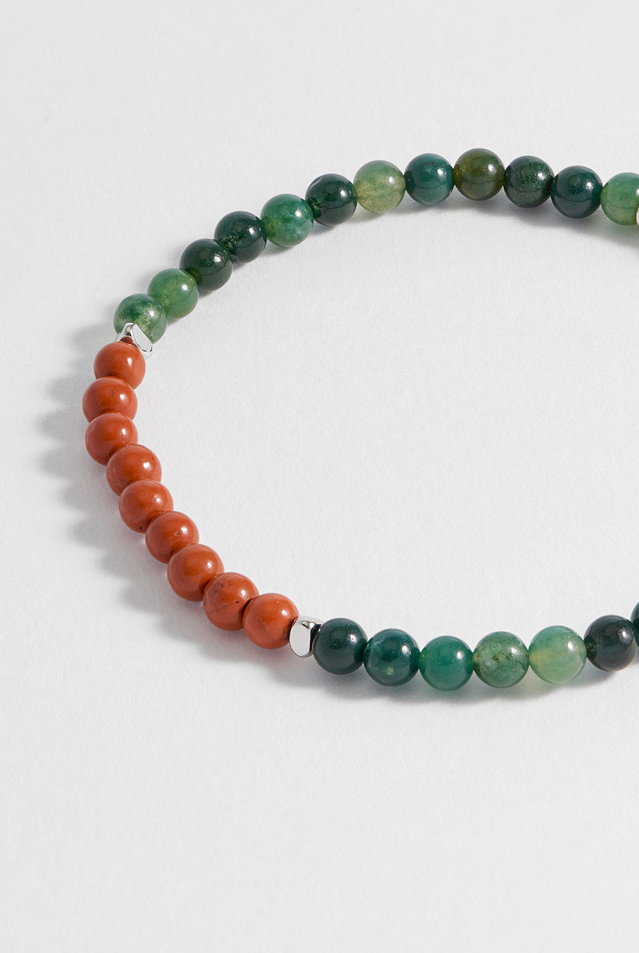 Mens Gemstone Beaded Bracelet