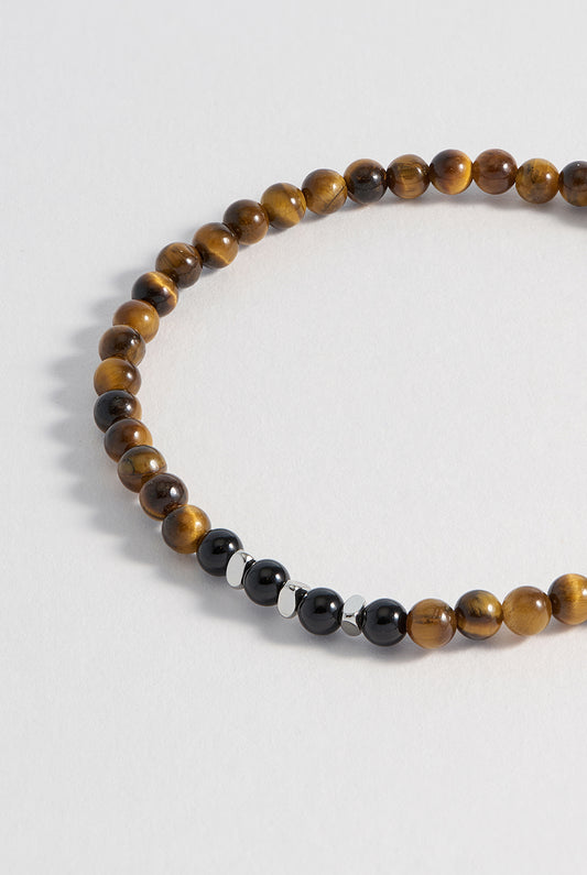 Mens Gemstone Beaded Bracelet