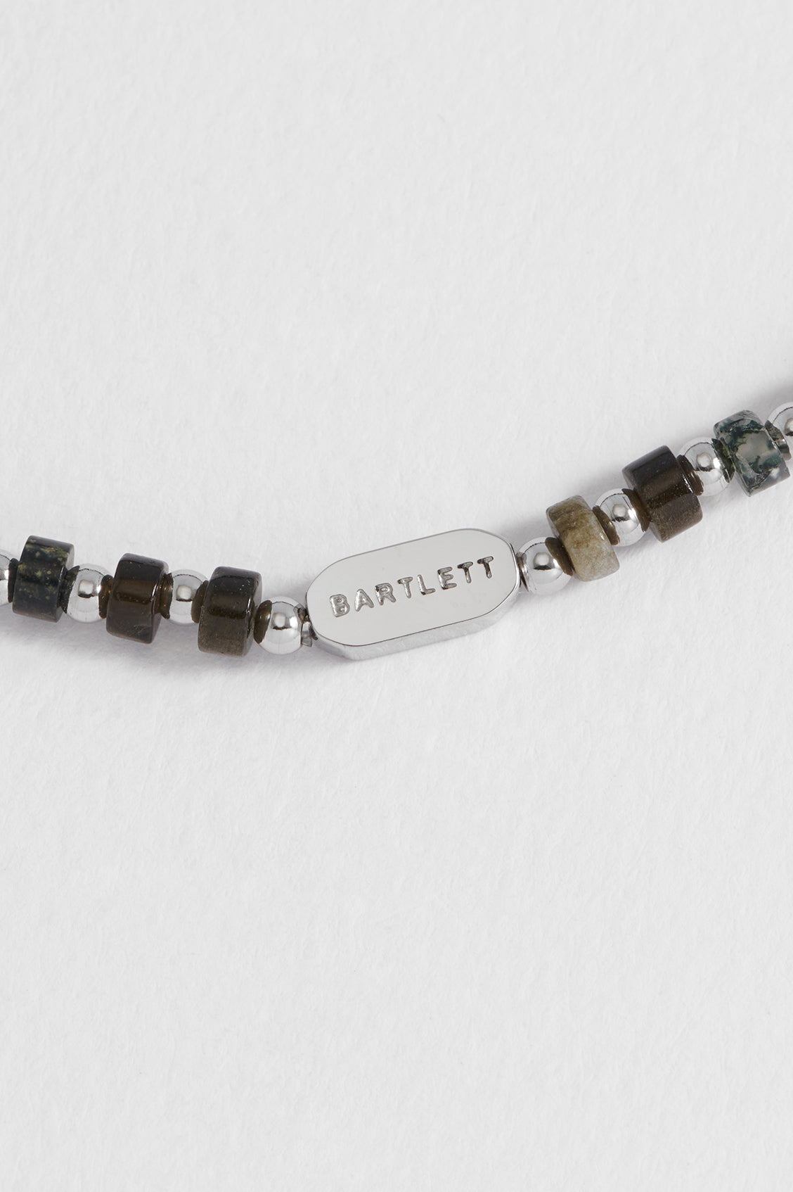 Men's Mixed Green Gemstone Rondelle Bracelet