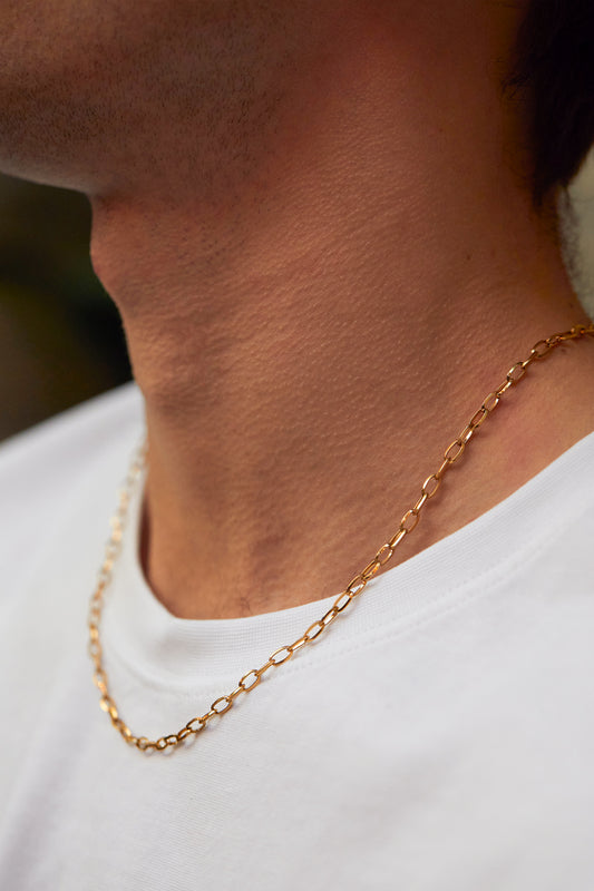 Mens Paperclip Chain Necklace