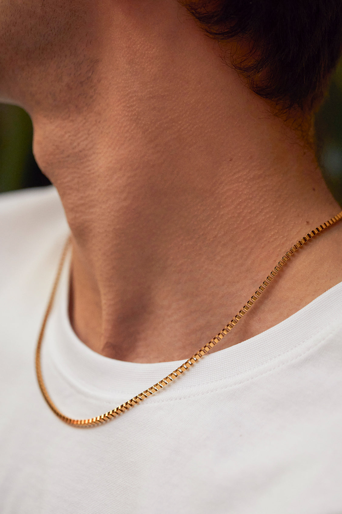 Mens Box Chain Necklace