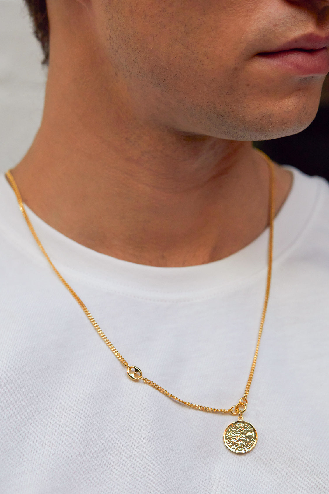 Mens Coin Necklace