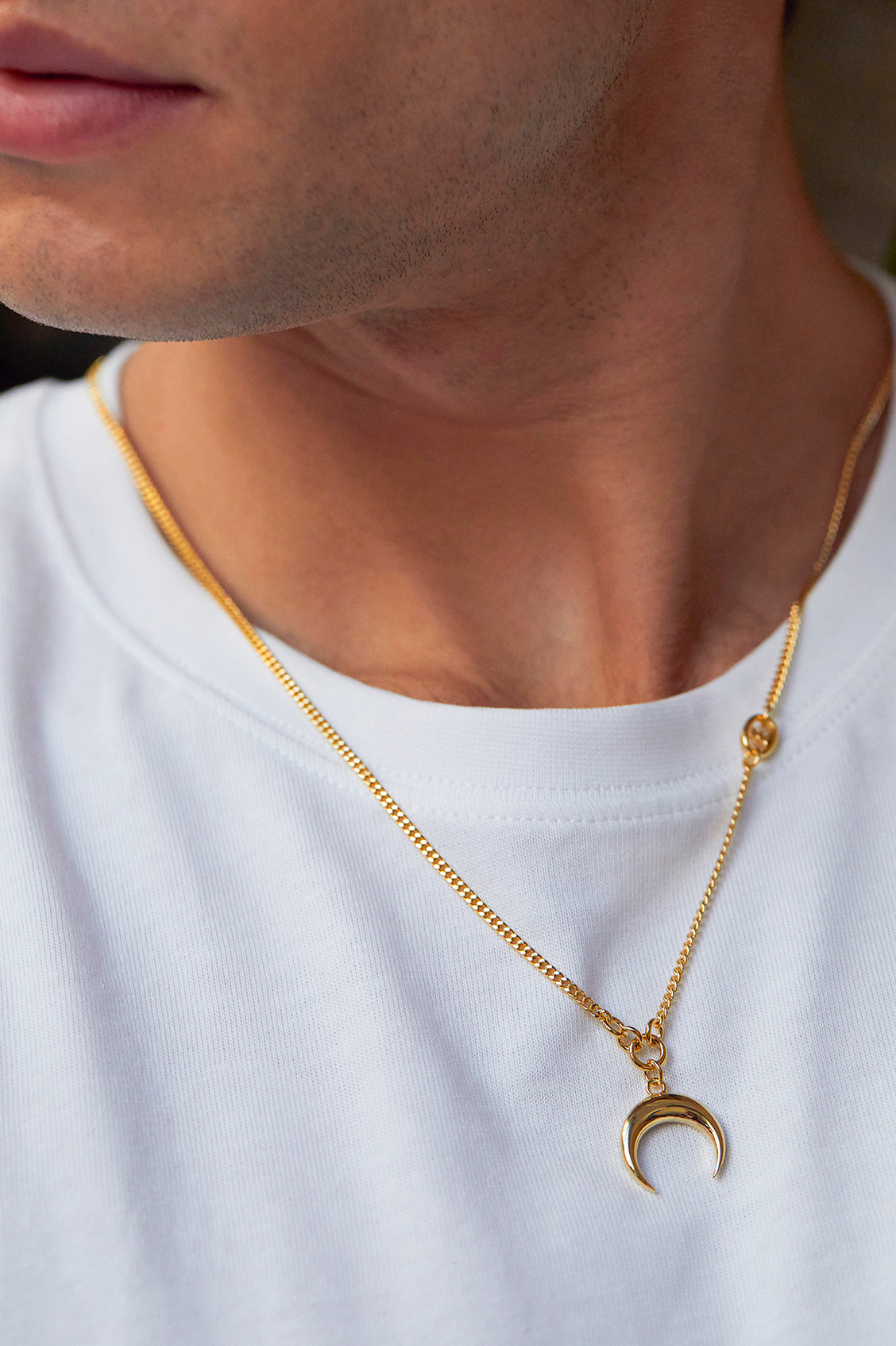 Mens Horn Necklace