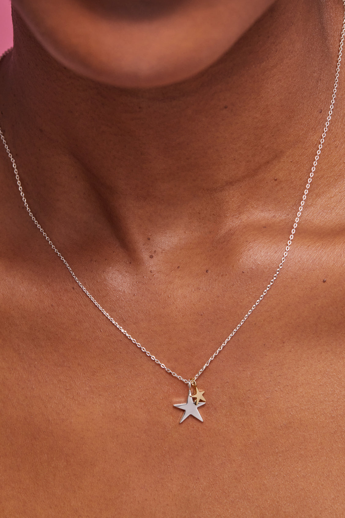 Double Hand Drawn Star Necklace