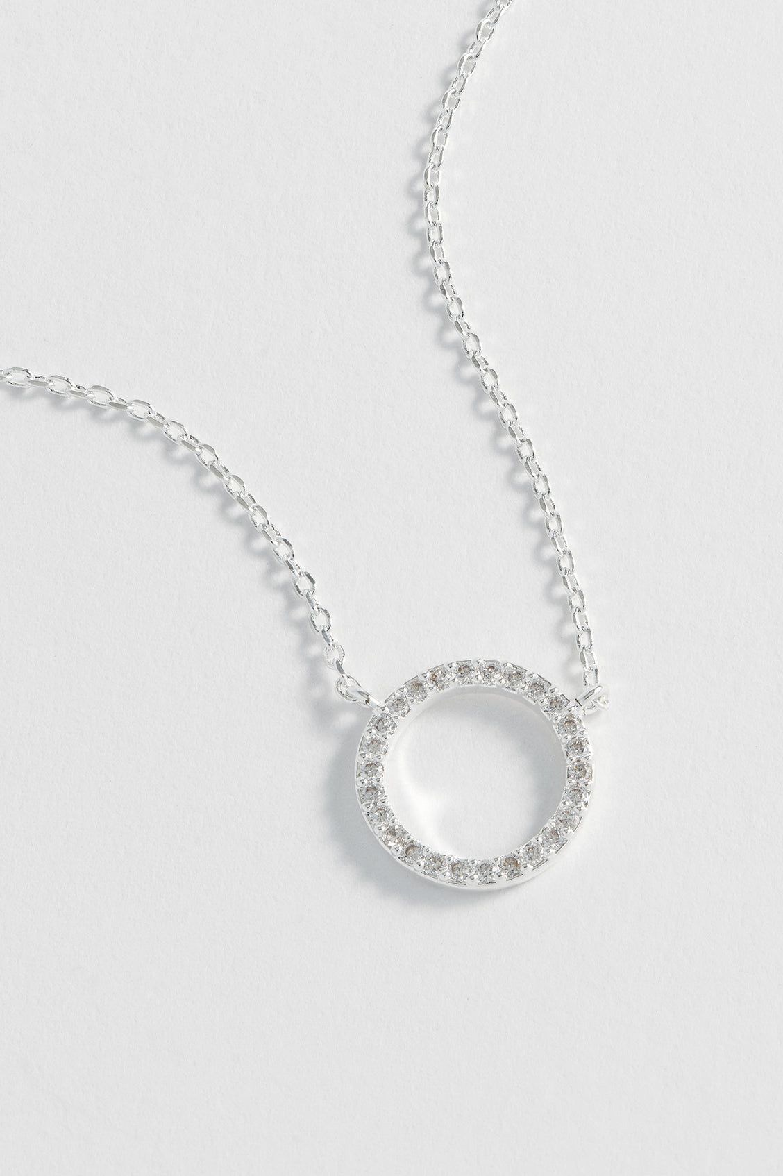 Circle CZ Necklace