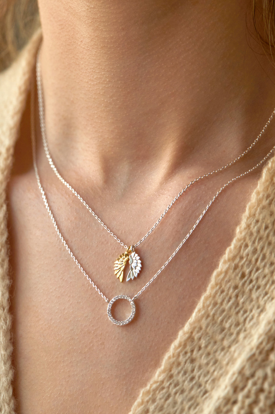 Circle CZ Necklace