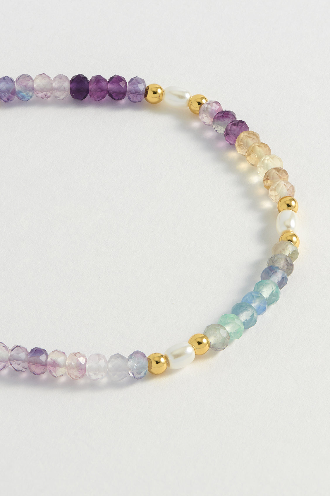 Gemstone Pearl T-Bar Beaded Bracelet