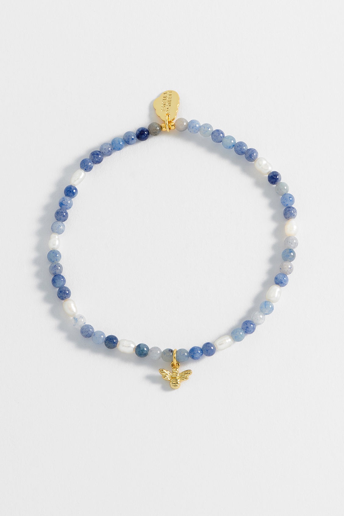 Gemstone Pearl Bee Bracelet