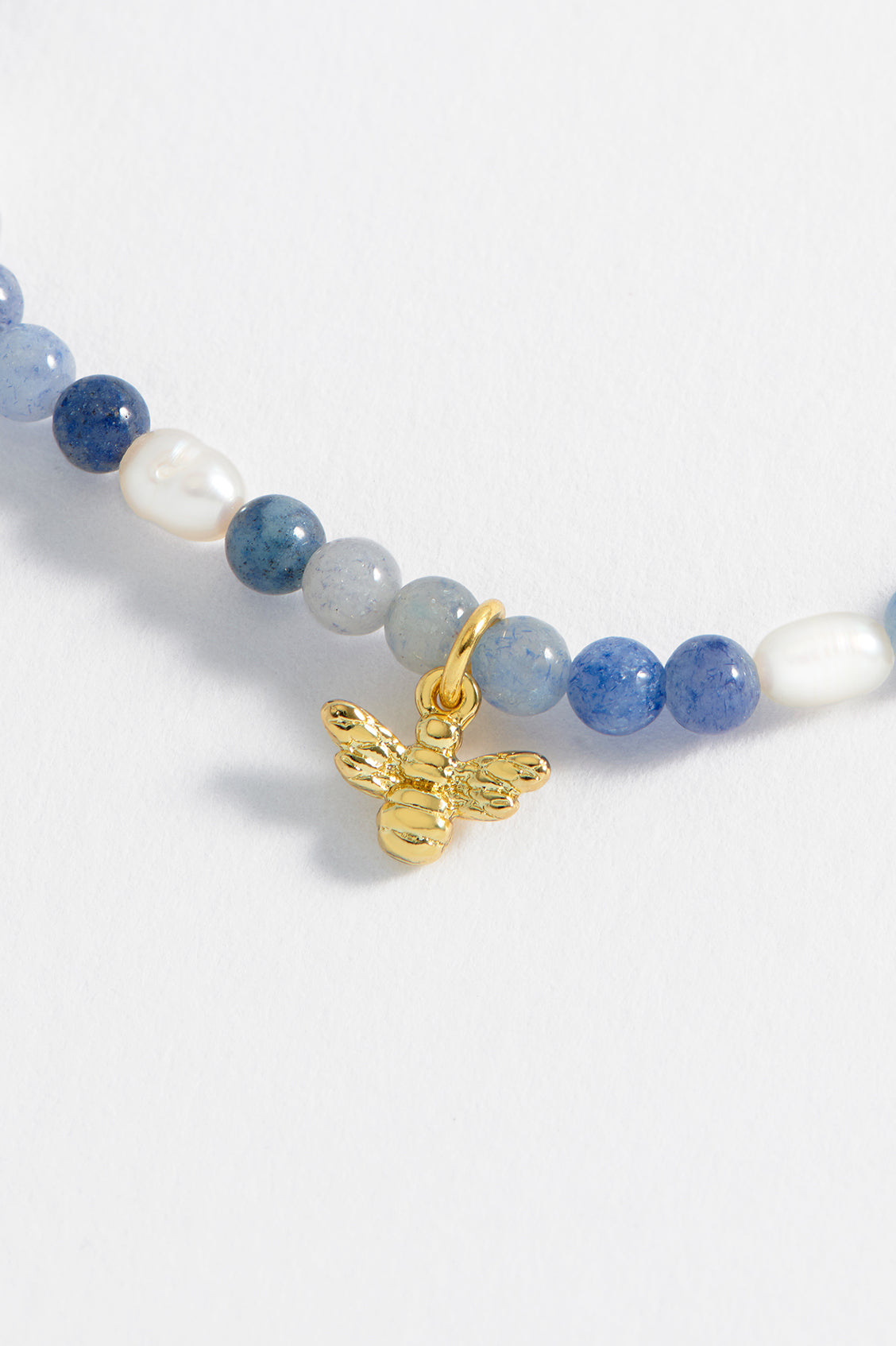 Gemstone Pearl Bee Bracelet