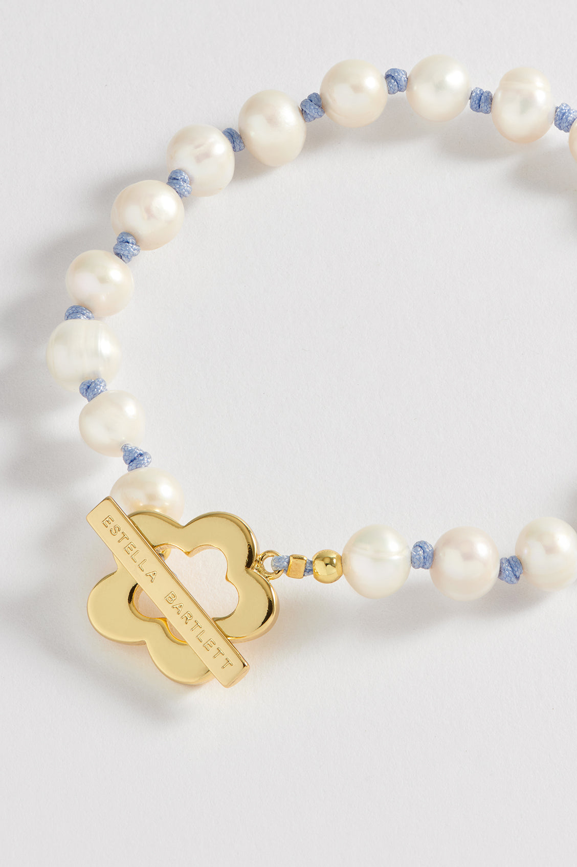 Pearl Flower T-Bar Bracelet