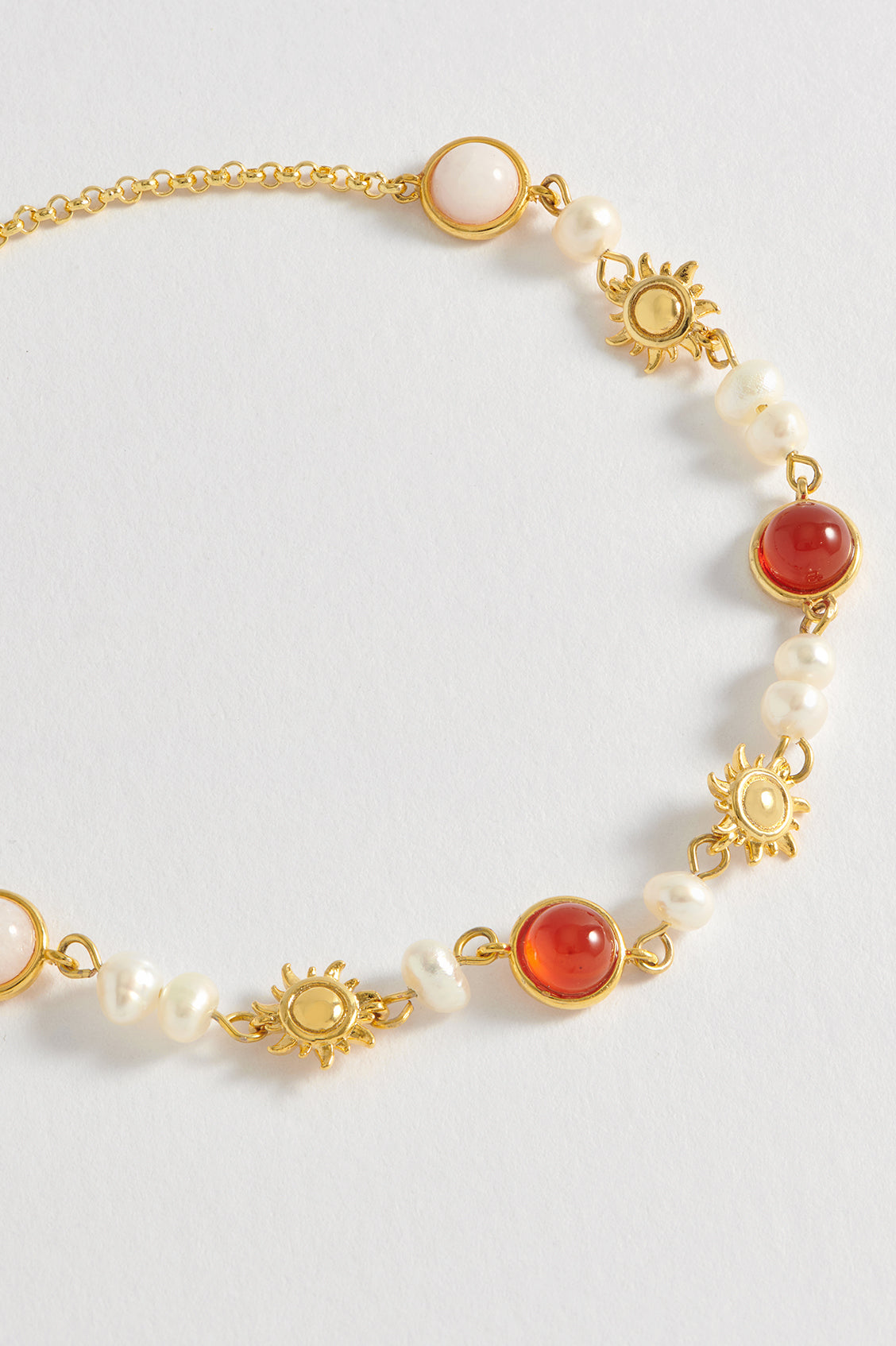 Pearl Gemstone Sun Amelia Bracelet