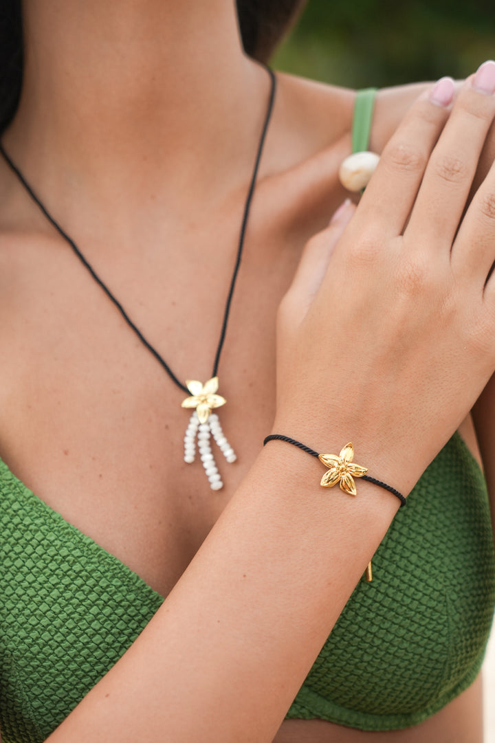 Flower Cord Bracelet