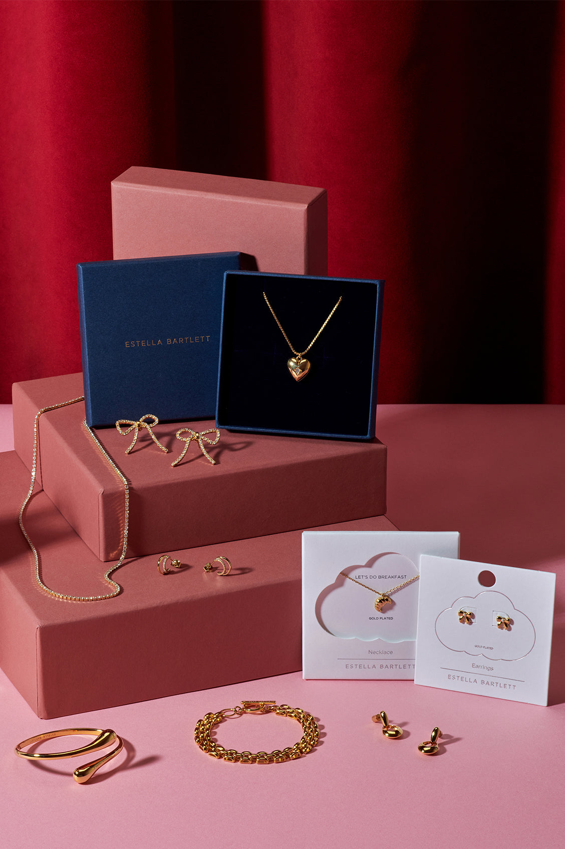 Bow Tennis Chain Earrings