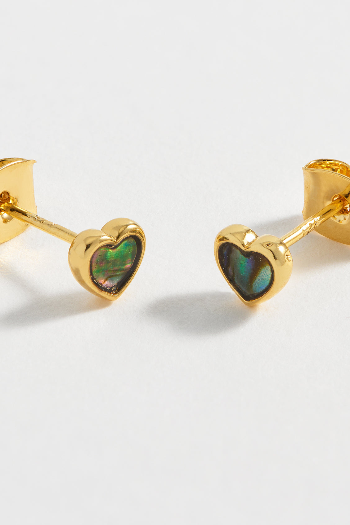 Abalone Heart Studs