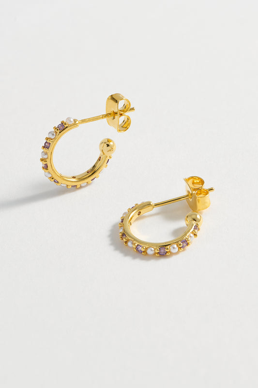 Pearl CZ Hoops