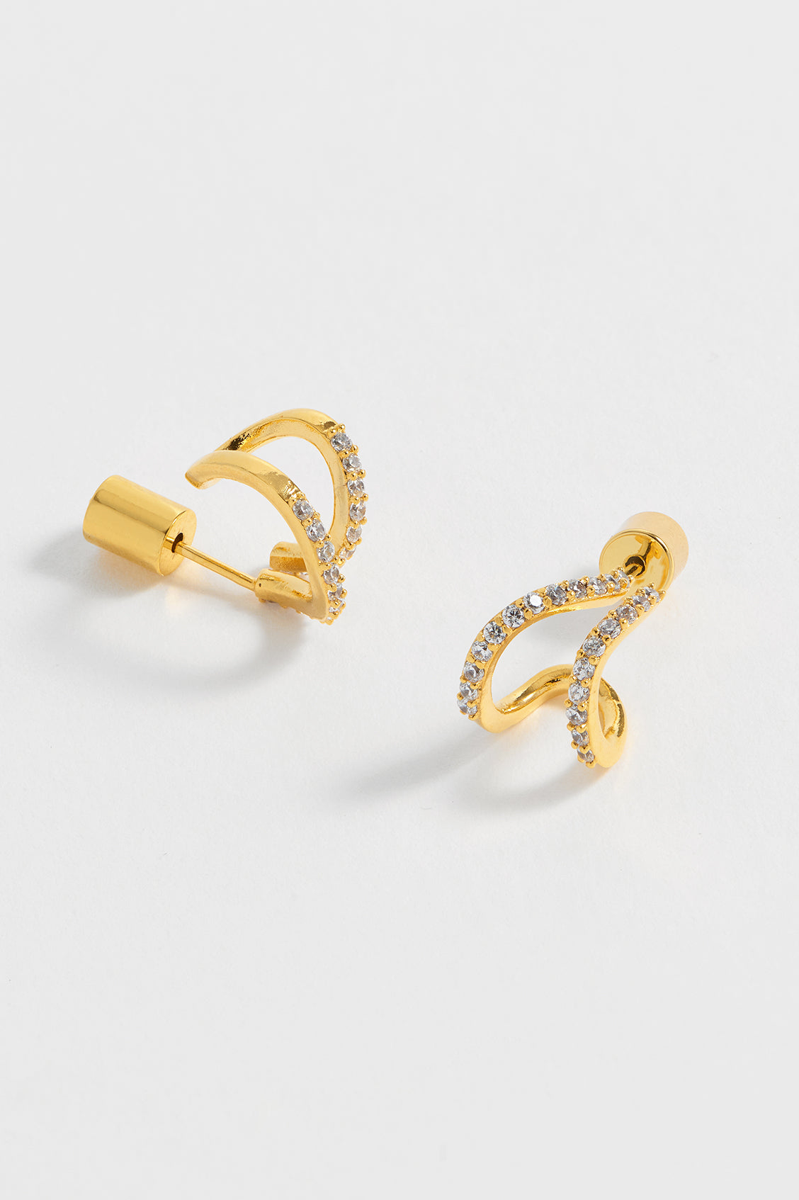 CZ Wave Earrings