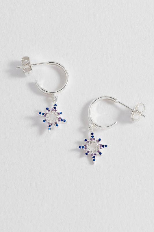 North Star Hoop Earrings