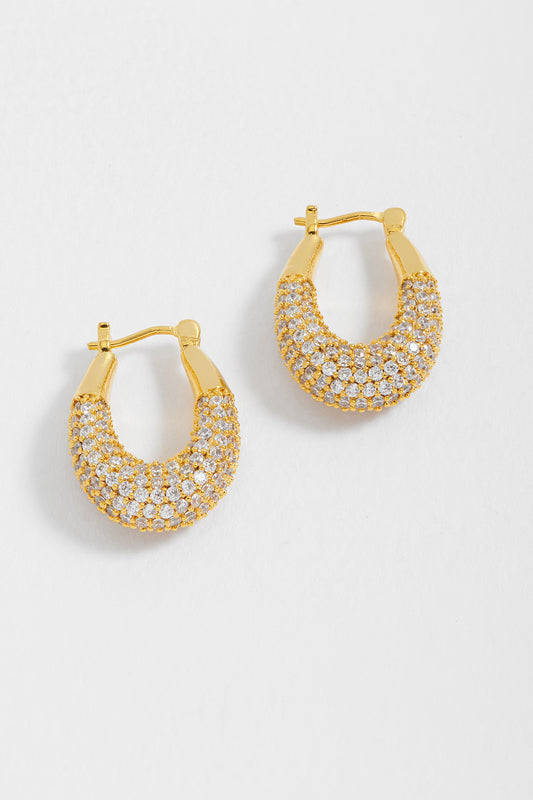 CZ Chubby Oval Hoops