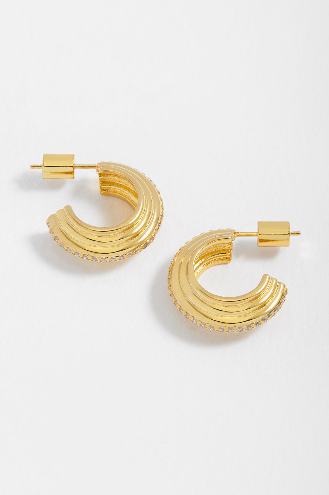 Ridged Maxi Hoop Earrings