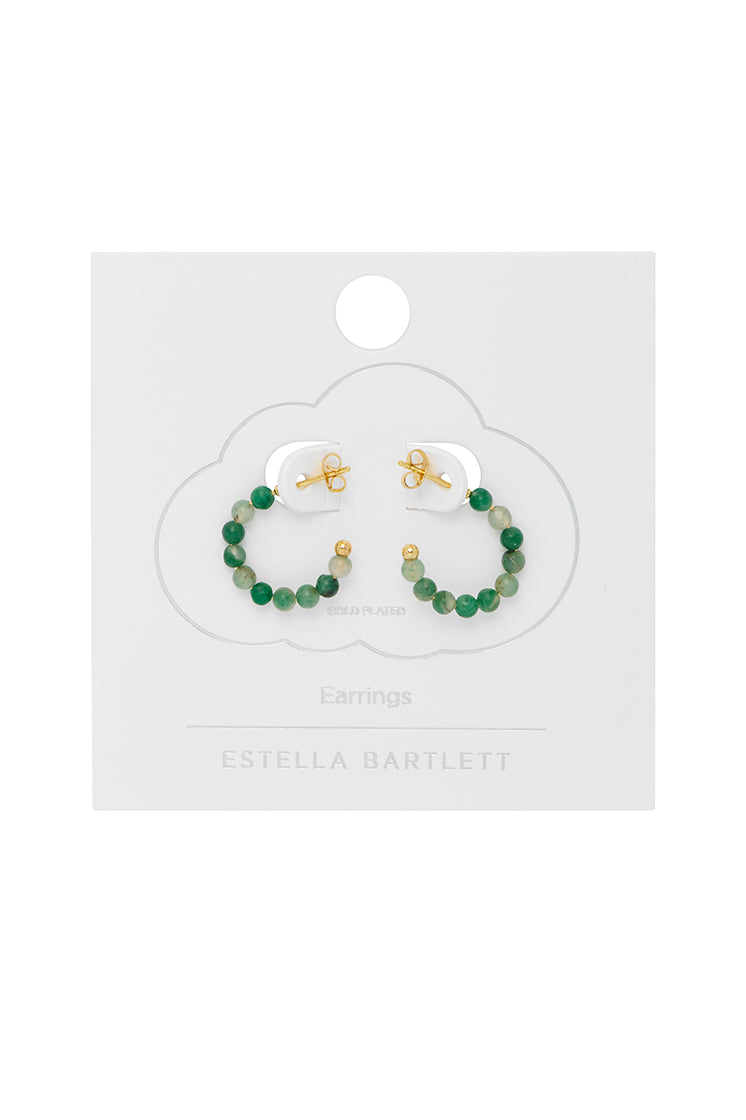 Gemstone Amelia Hoop Earrings