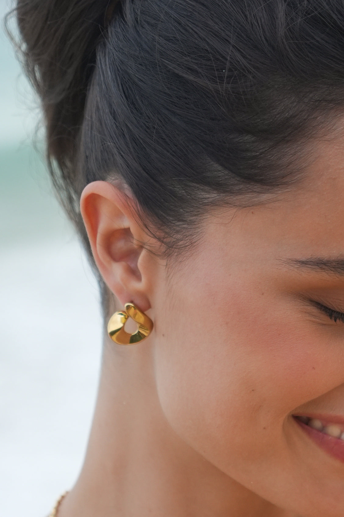Sculptural Twist Hoop Earrings