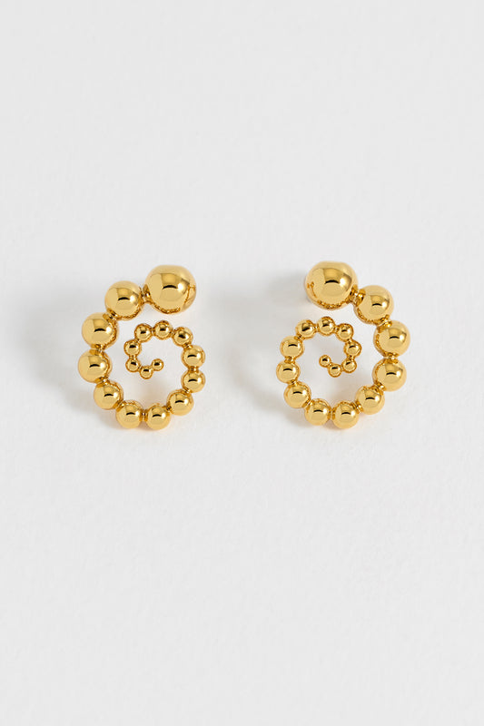 Beaded Swirl Earrings