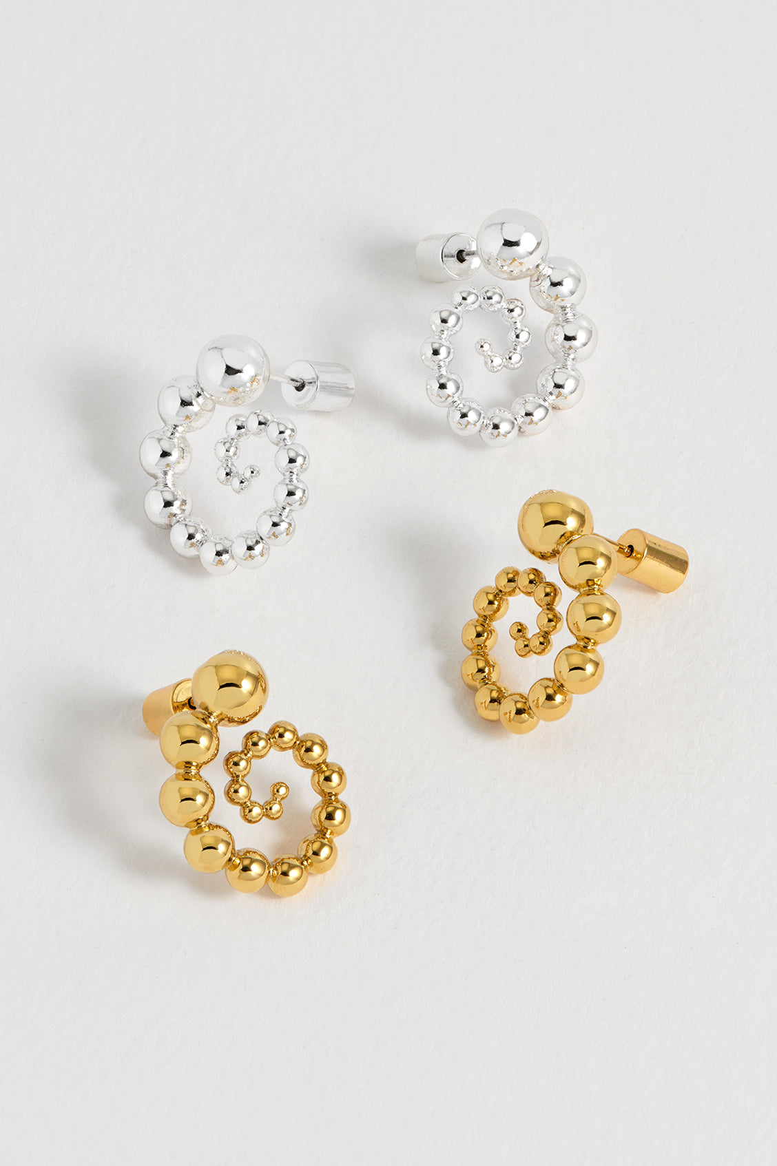 Beaded Swirl Earrings
