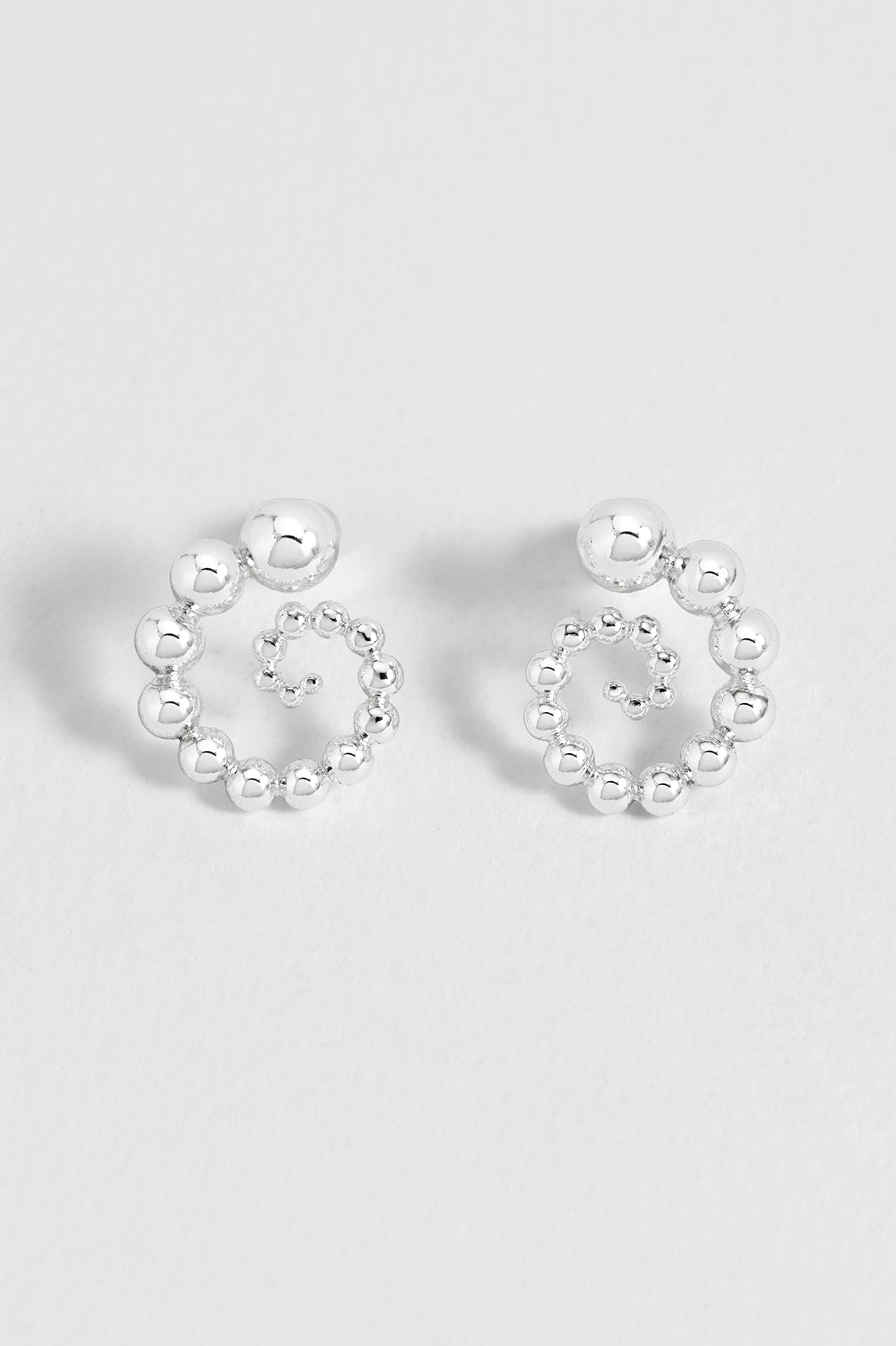 Beaded Swirl Earrings