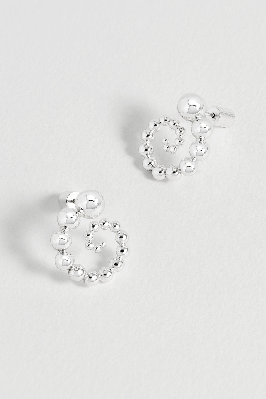 Beaded Swirl Earrings