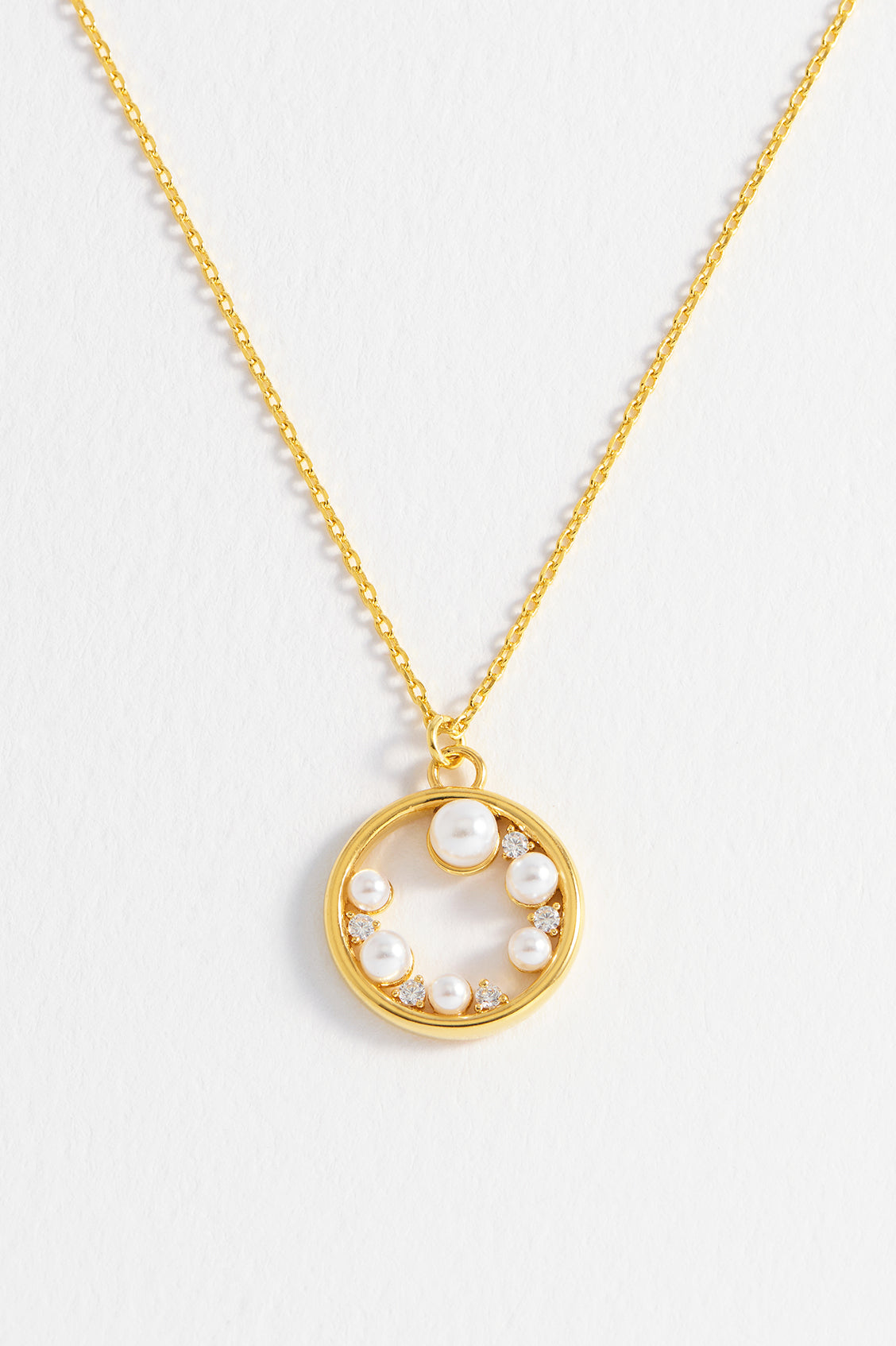 Pearl CZ Cut-Out Pendant