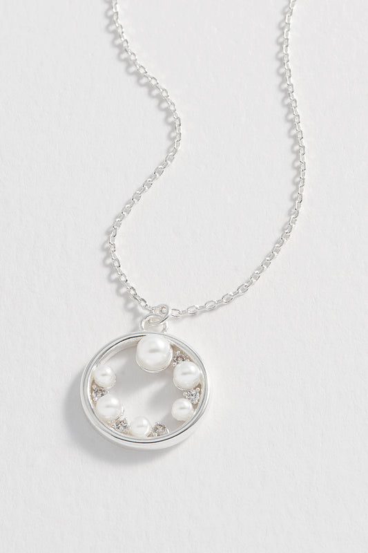 Pearl CZ Cut-Out Pendant