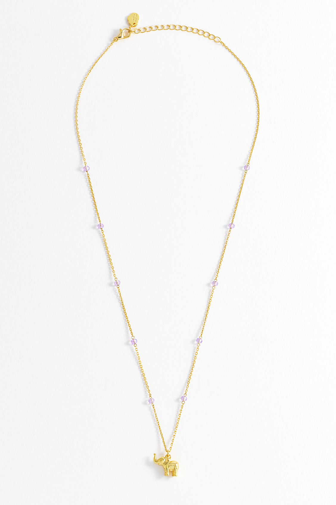 Lilac Elephant Necklace