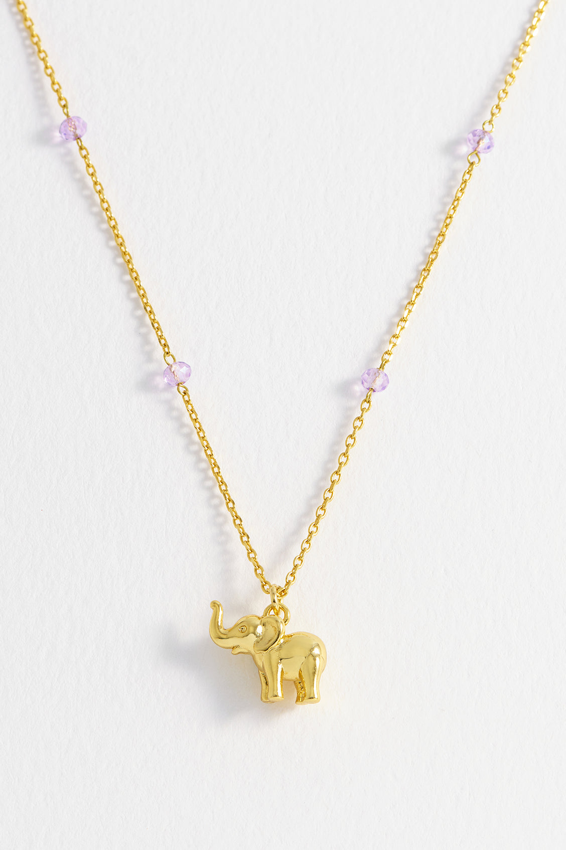 Lilac Elephant Necklace