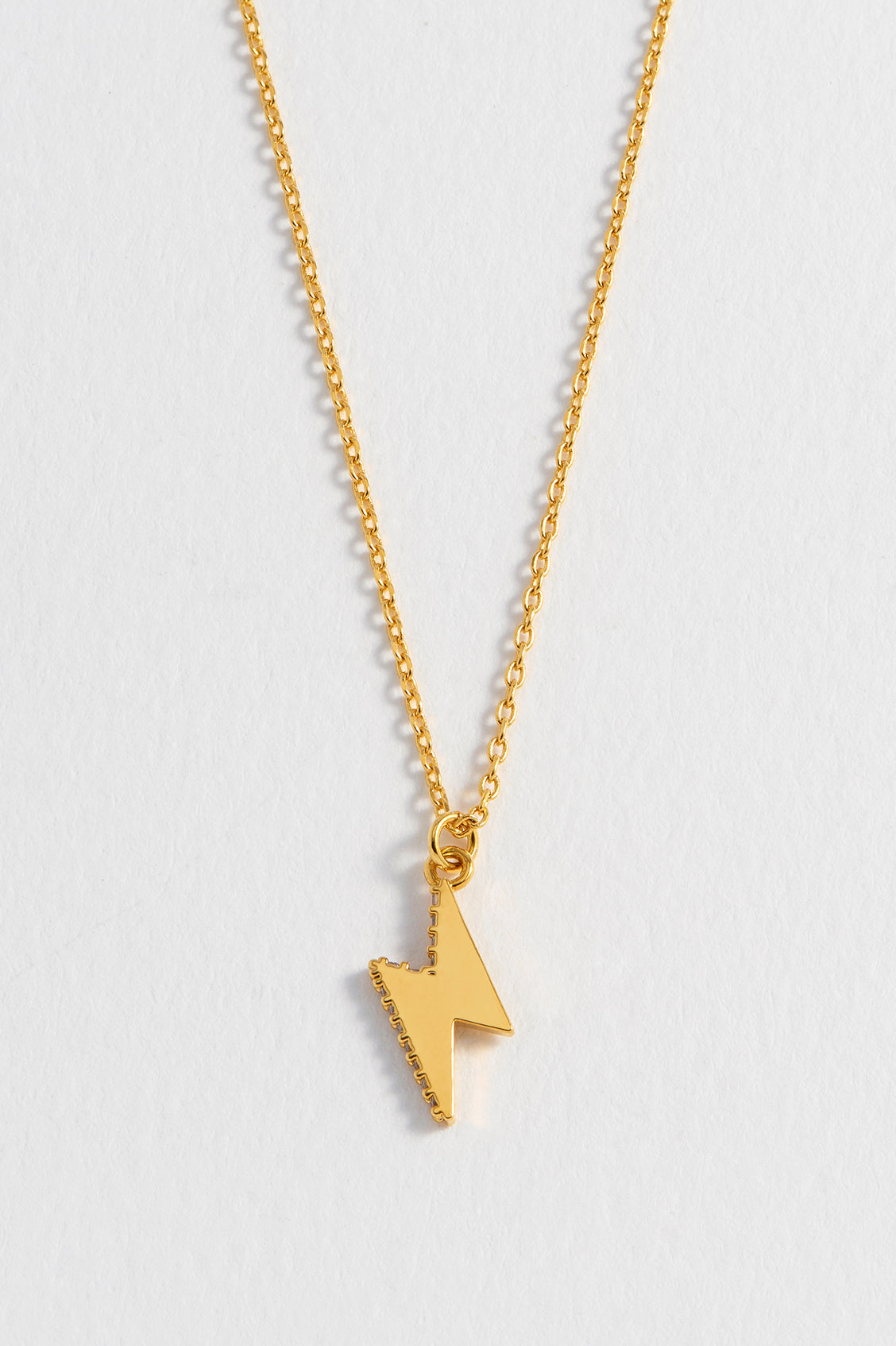 CZ Power Bolt Necklace