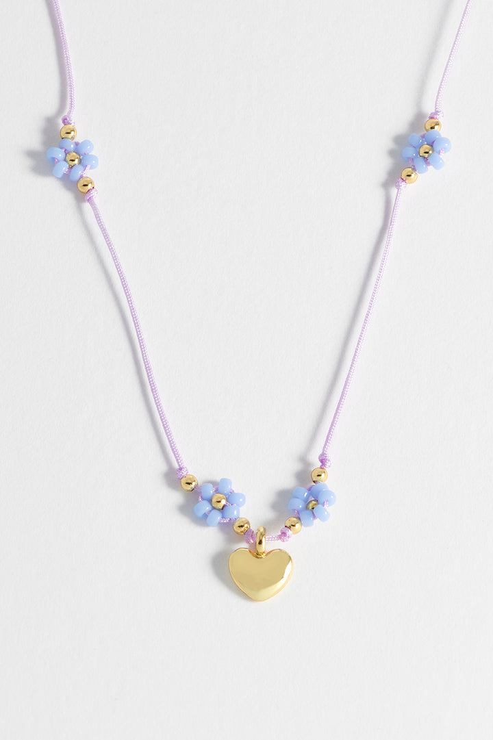 Flower Heart Miyuki Necklace