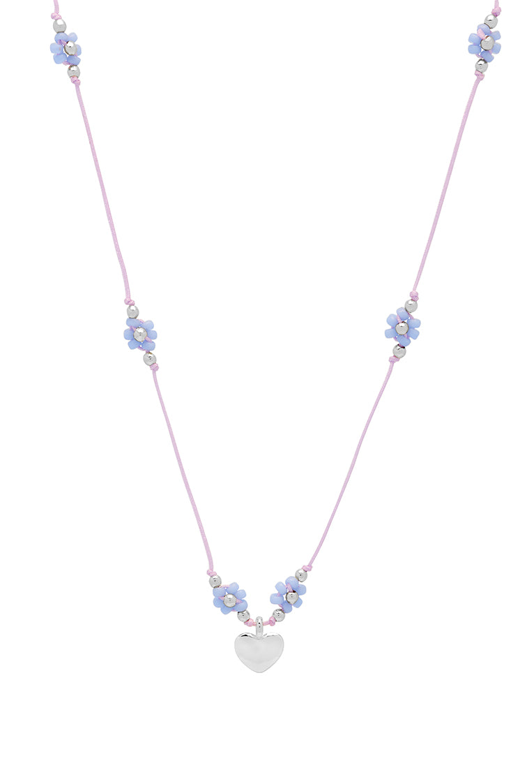 Flower Heart Miyuki Necklace