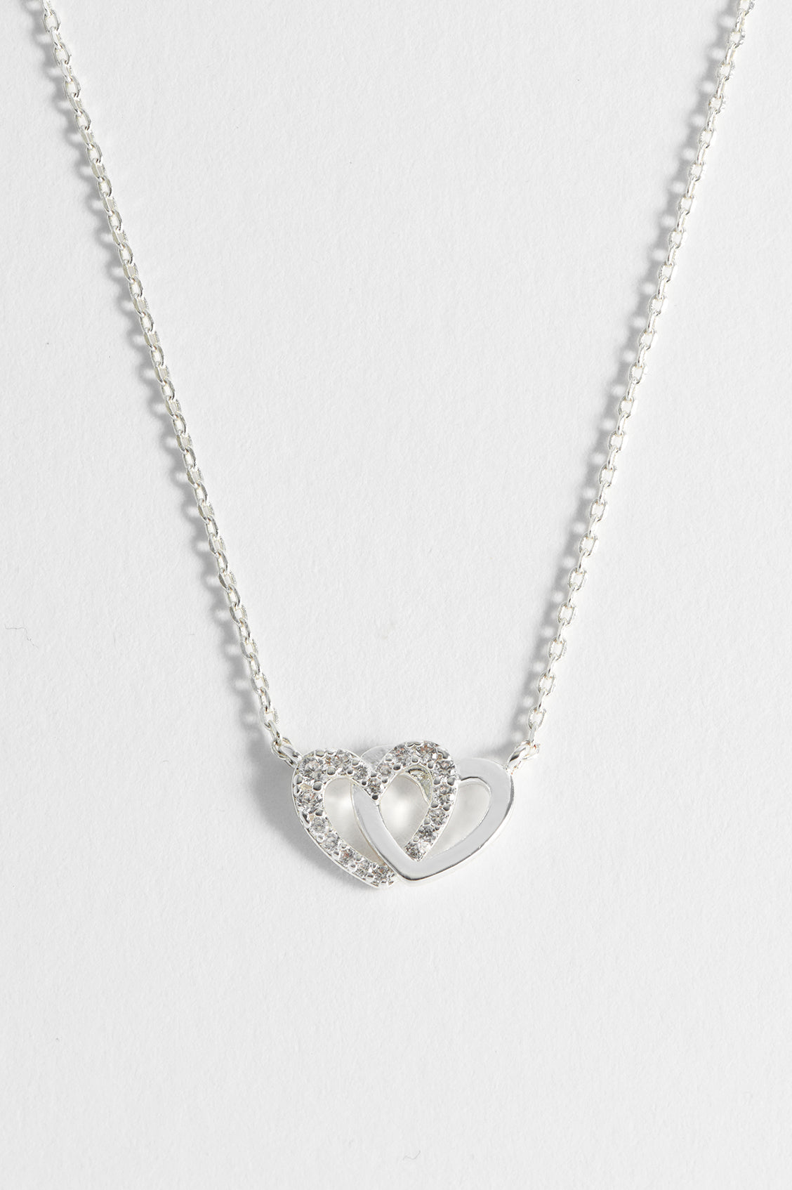 Interlocking Heart CZ Necklace