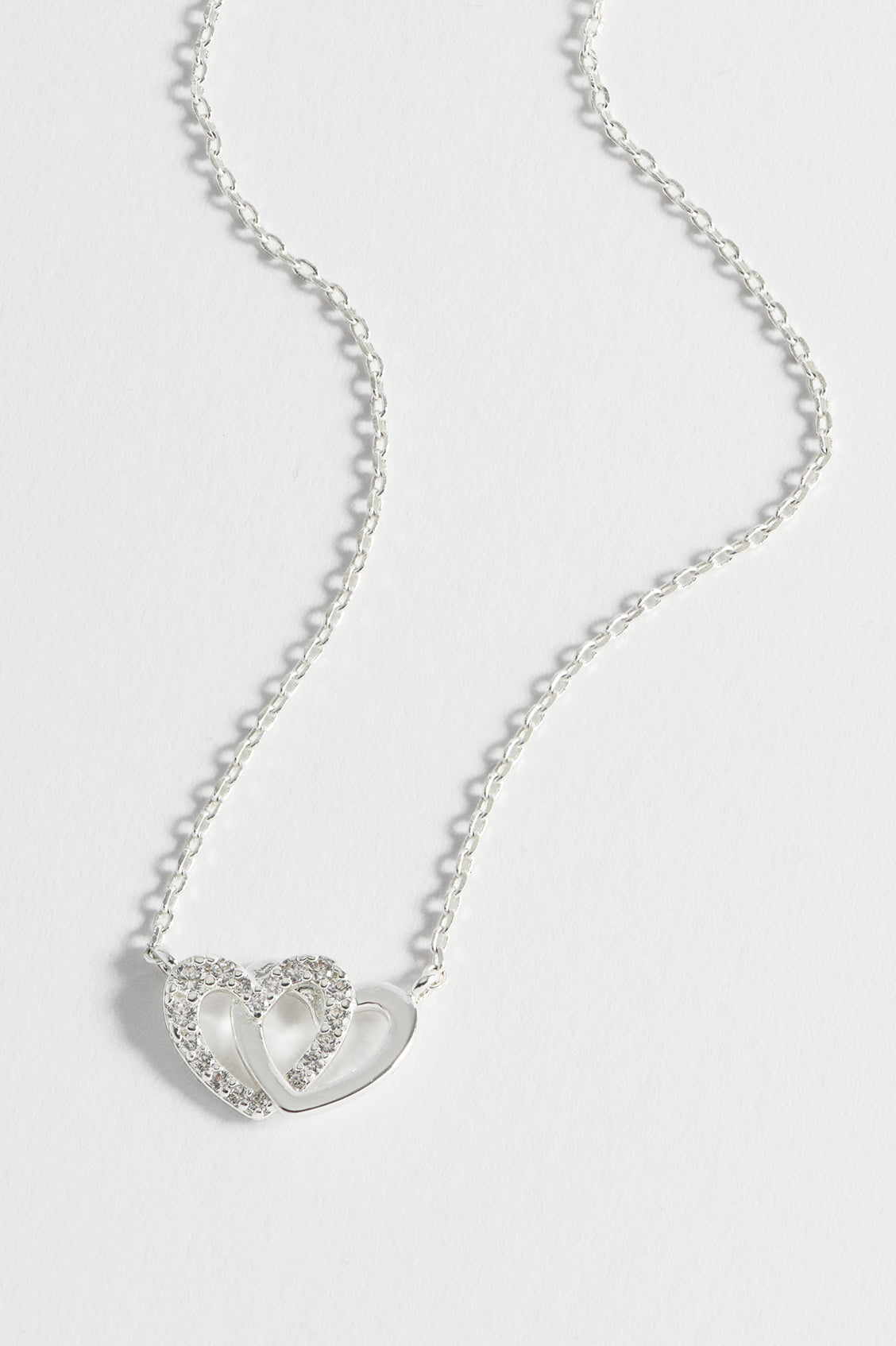 Interlocking Heart CZ Necklace