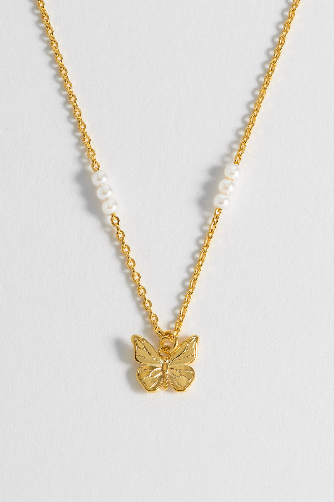 Pearl Butterfly Pendant Necklace