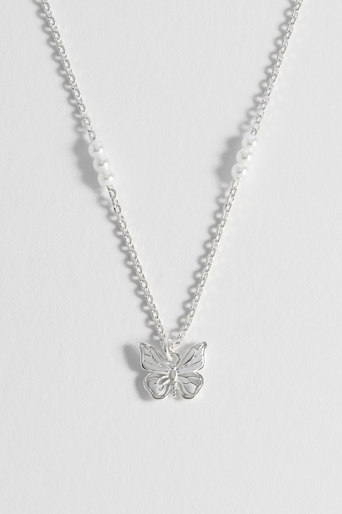 Pearl Butterfly Pendant Necklace