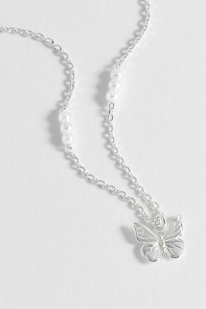 Pearl Butterfly Pendant Necklace