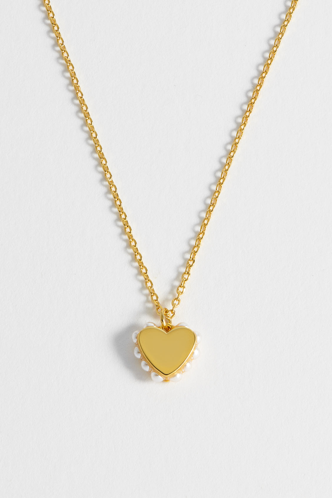 Heart With Side Pearl Necklace