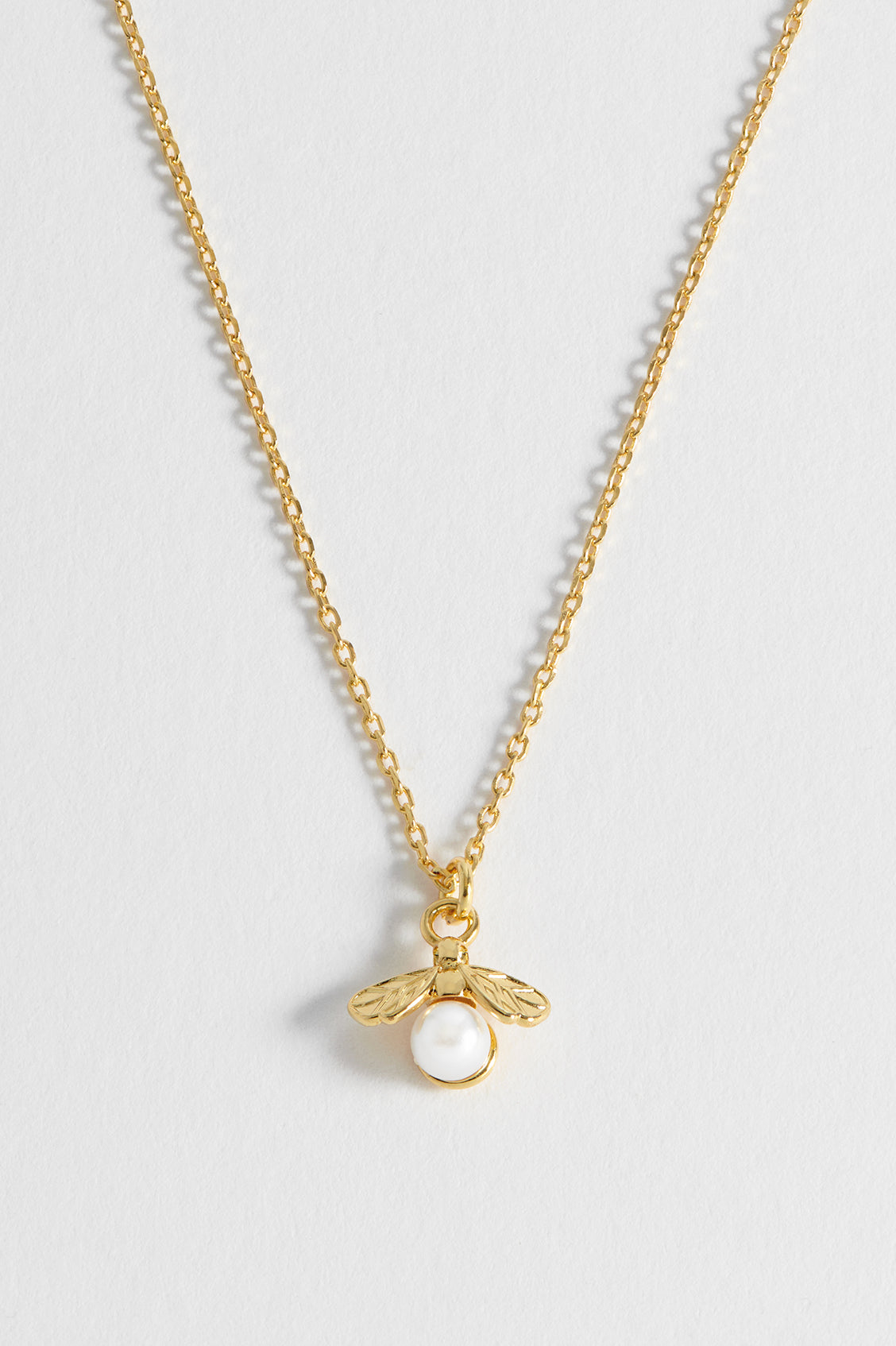 Pearl Bee Pendant Necklace