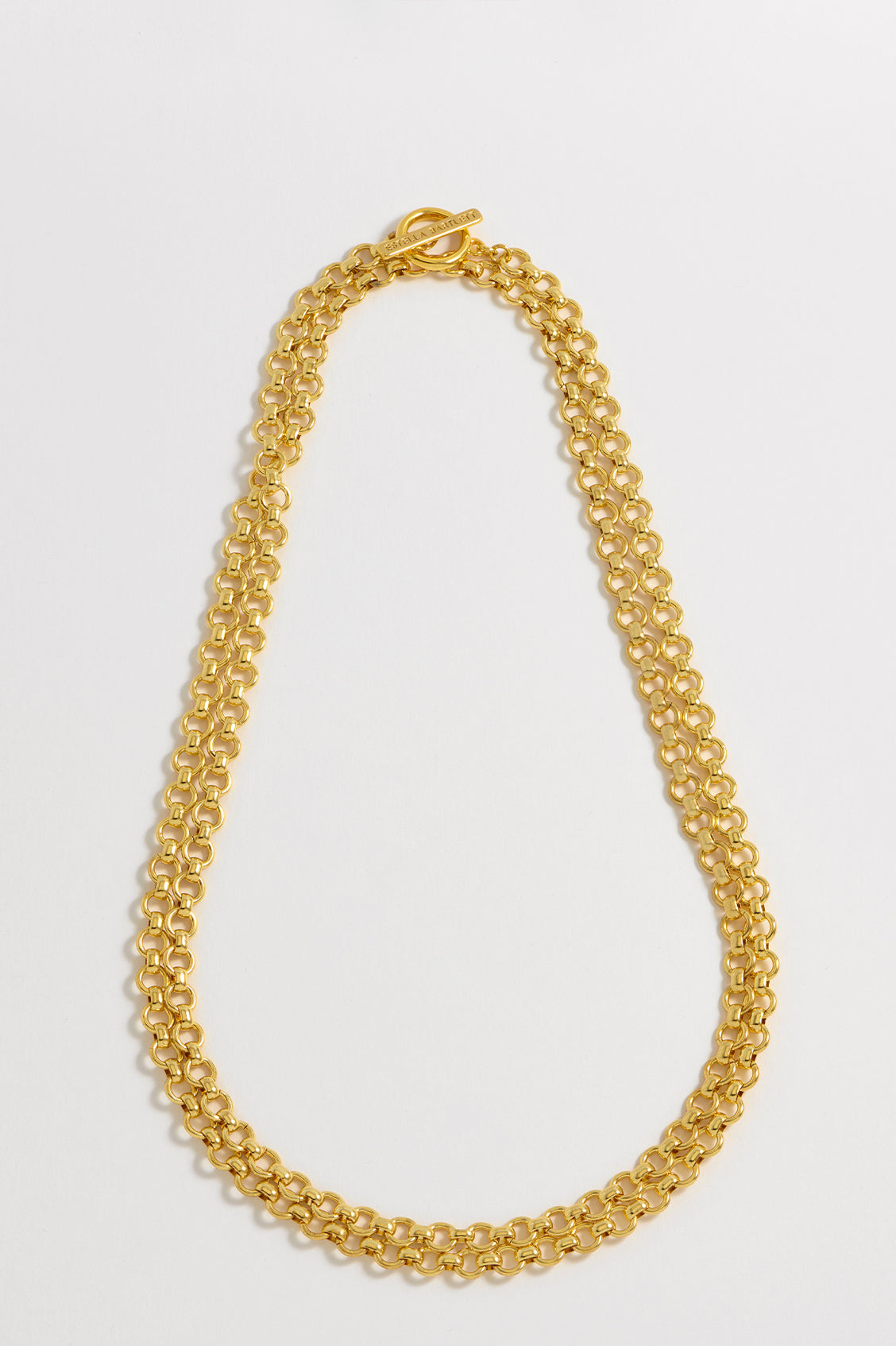 Chunky Double Chain T-Bar Necklace