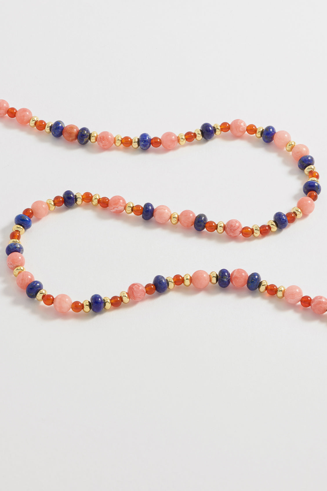 Mixed Gemstone T-Bar Necklace