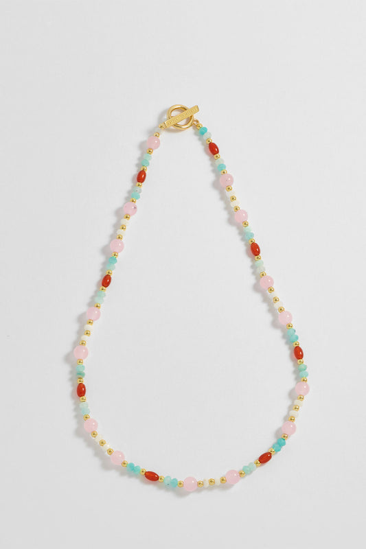 Gemstone T-Bar Necklace