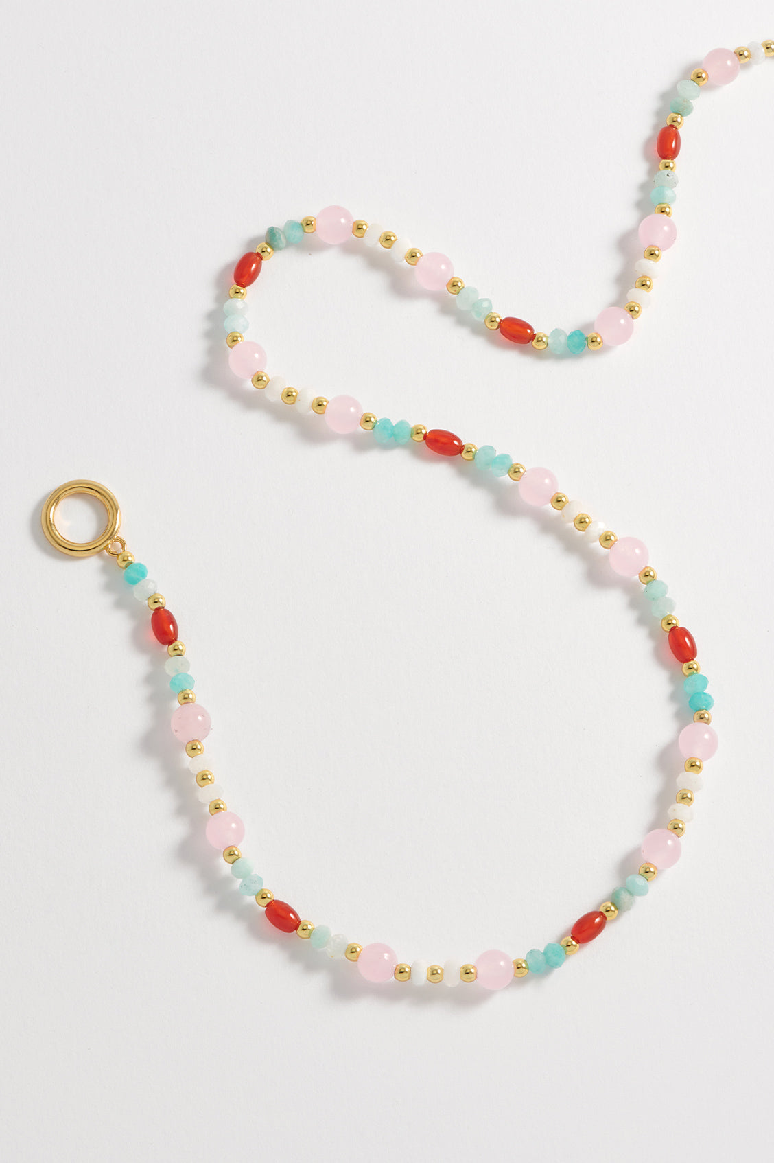 Gemstone T-Bar Necklace