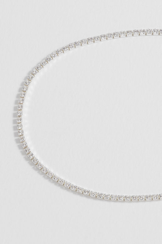 Fine Tennis Chain Necklace