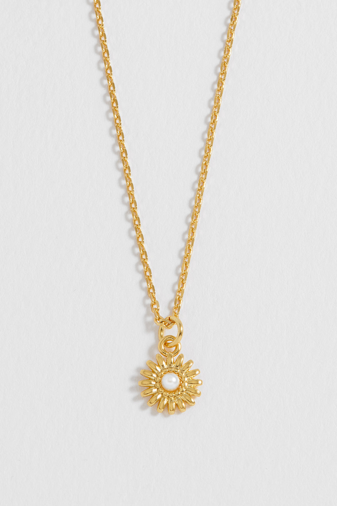 Flower And Pearl Necklace