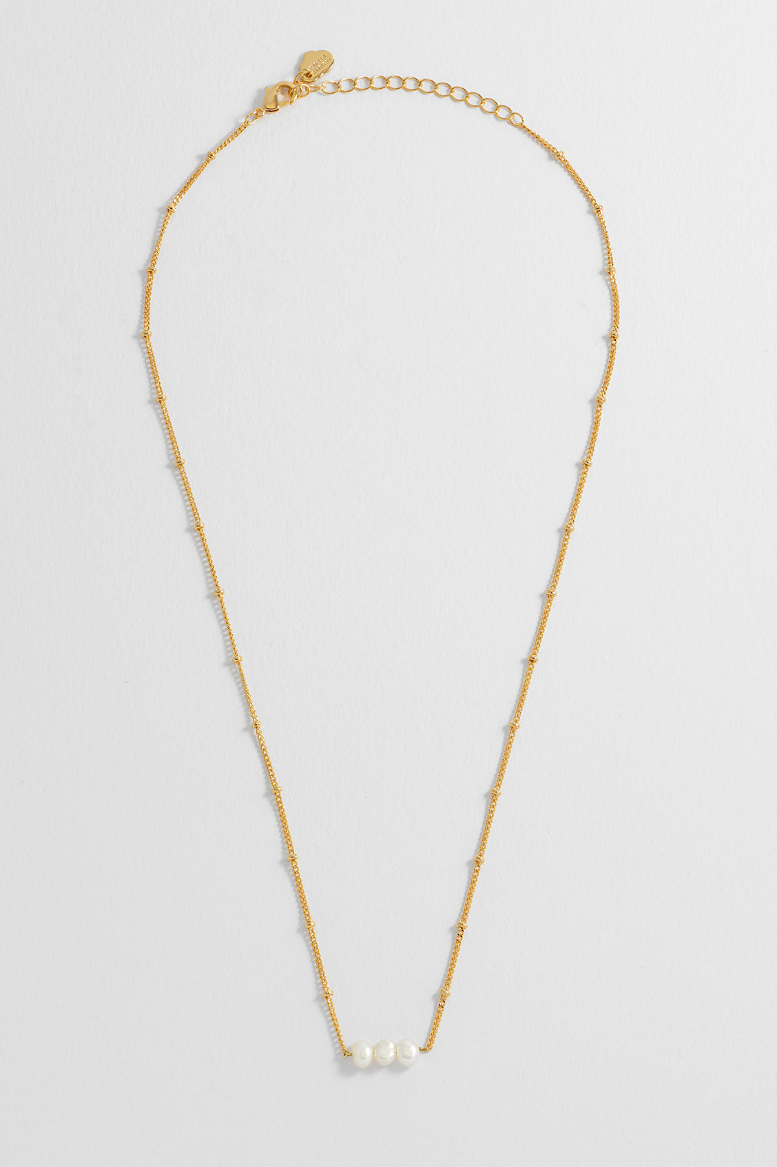 Beaded Chain And Pearl Necklace